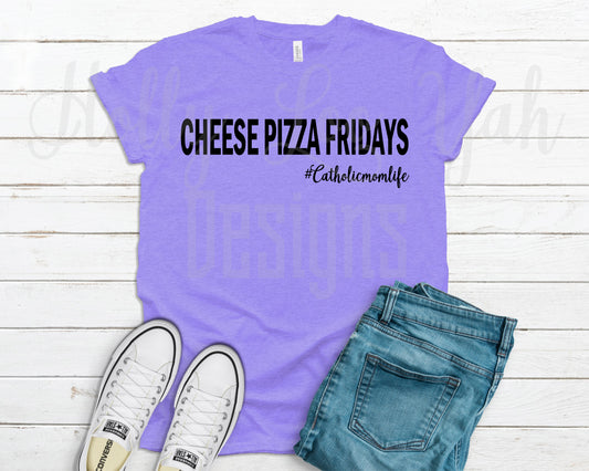 Cheese Pizza Fridays T-shirt Purple