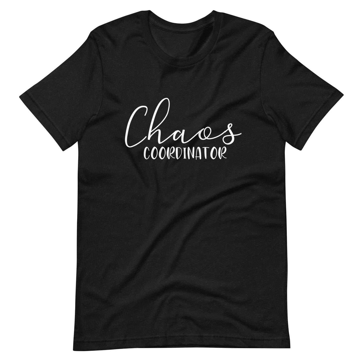 Chaos Coordinator T-shirt in black with white lettering