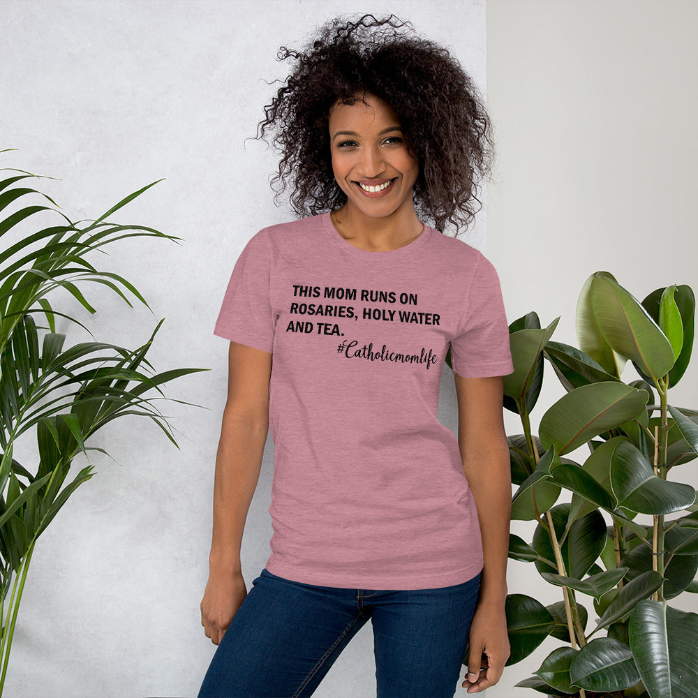 Rosaries, Holy Water, and Tea #Catholicmomlife T-shirt